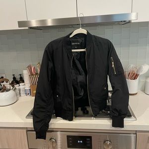 Black bomber jacket